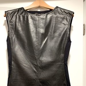Leather look sleeveless top